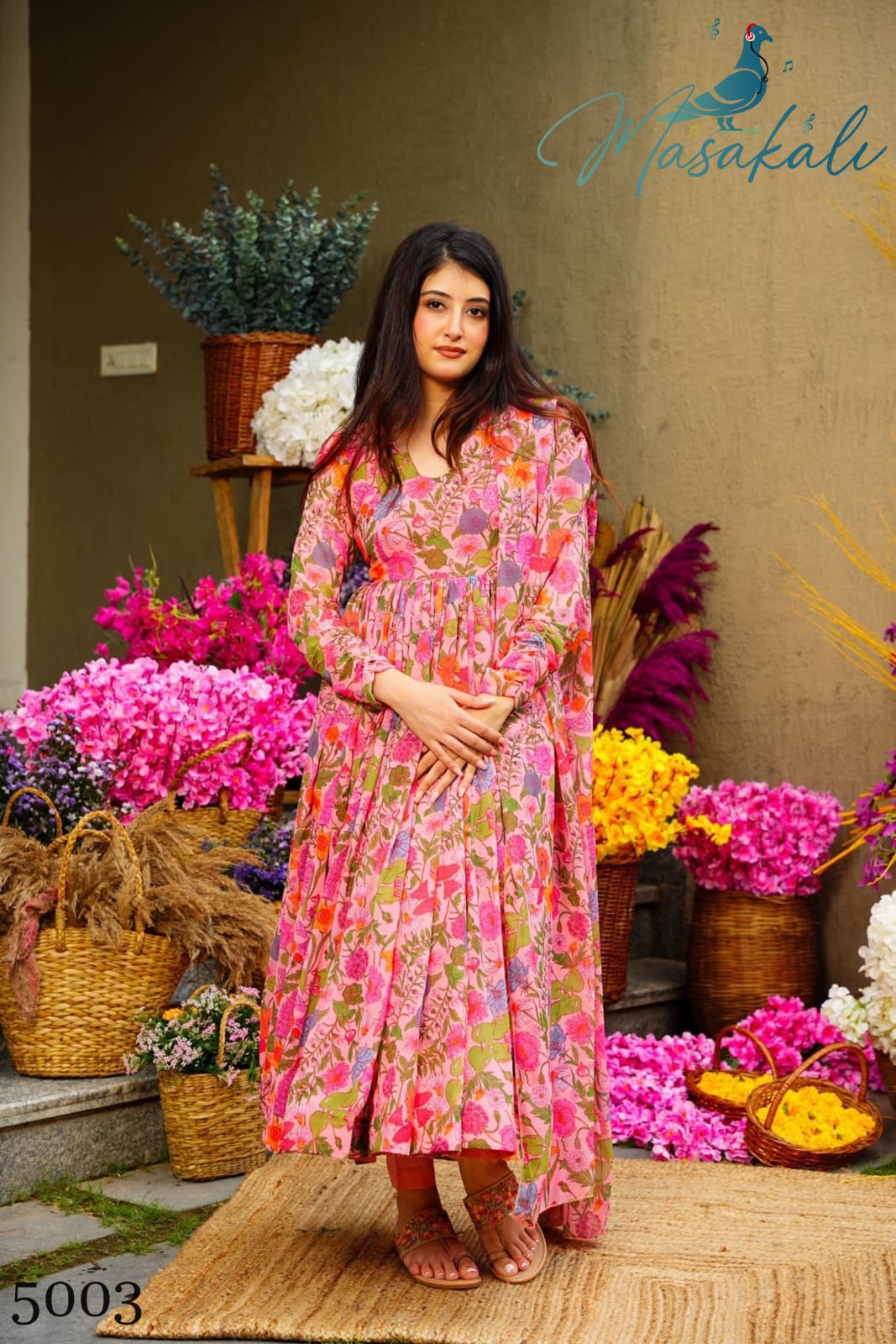 Masakali Vol 5 Digital Printed Anarkali Readymade Suits wholesale market Surat
